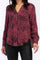 Eleni Long Sleeve Loop Button Down Closure Chest Patch Pockets Rounded Hem