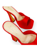 Elaina Platform Mule Heel - Red
